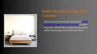 Solid Wood Storage Bed Canada