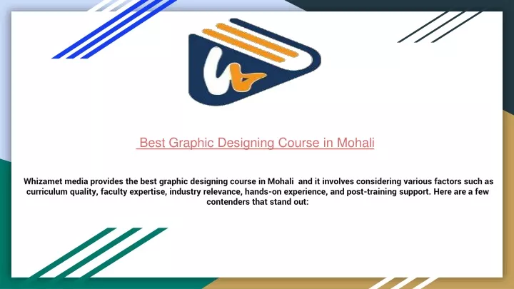 best graphic designing course in mohali