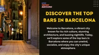 Discover the Top Bars in Barcelona