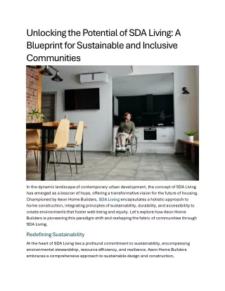 unlocking the potential of sda living a blueprint