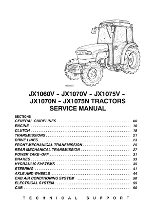 CASE IH JX1070N Tractor Service Repair Manual Instant Download