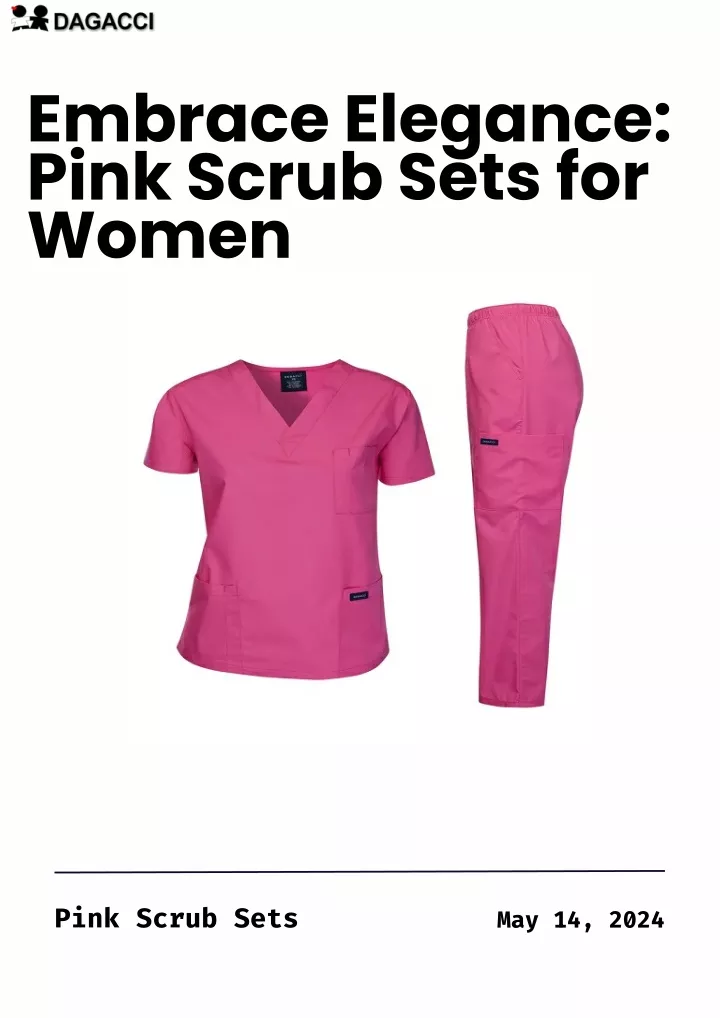 embrace elegance pink scrub sets for women