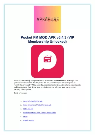 Pocket FM MOD APK v6.4.3 (VIP Membership Unlocked)