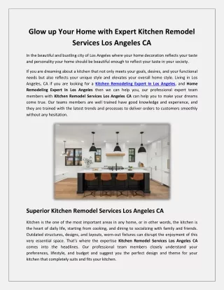 Kitchen Remodel Services Los Angeles CA - Progressive Builders