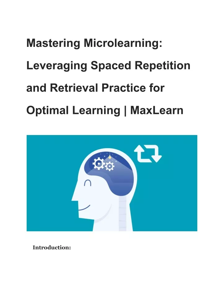 mastering microlearning