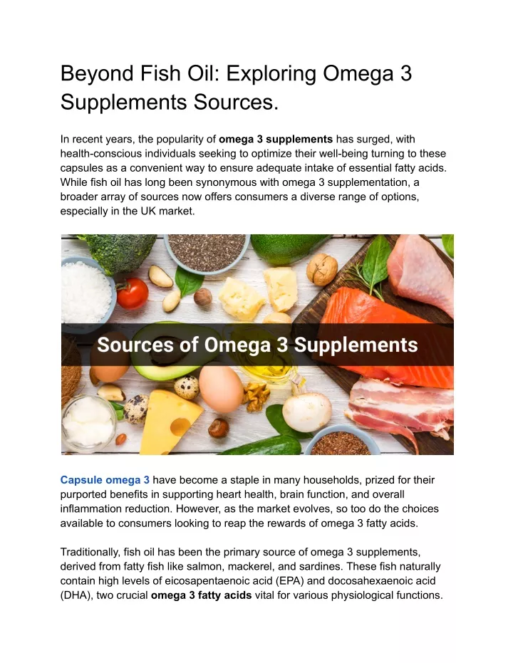 beyond fish oil exploring omega 3 supplements