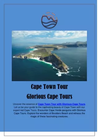 excursions in cape town | Glorious Cape Tours