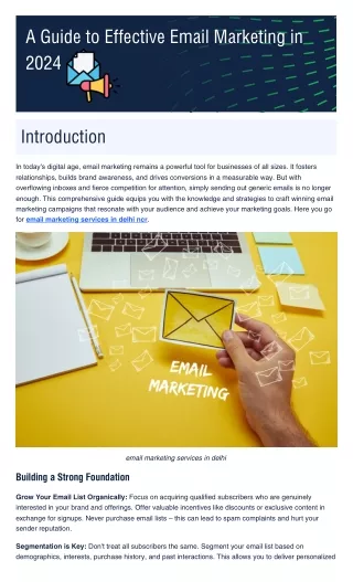 A Guide to Effective Email Marketing in 2024