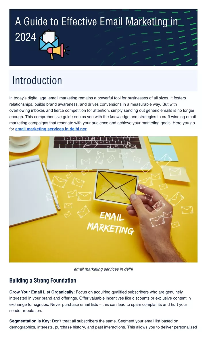 a guide to effective email marketing in 2024