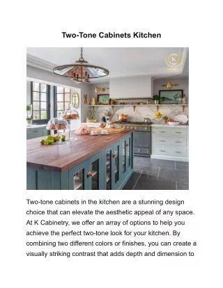 Two-Tone Cabinets Kitchen