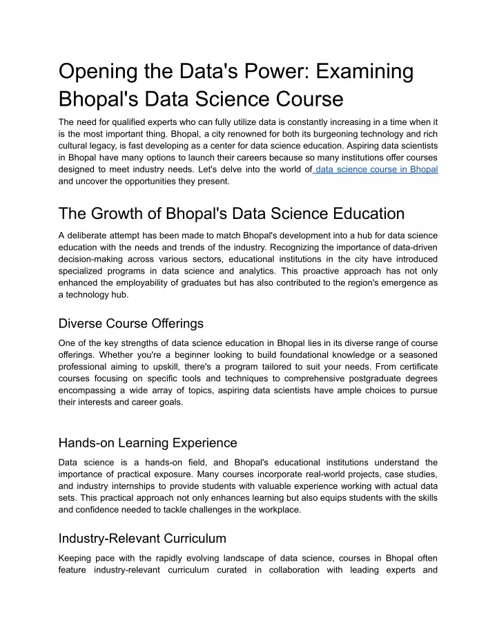 opening the data s power examining bhopal s data