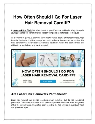 How Often Should I Go For Laser Hair Removal Cardiff