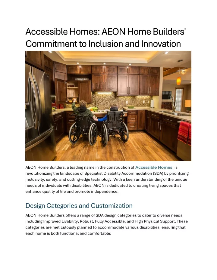 accessible homes aeon home builders commitment