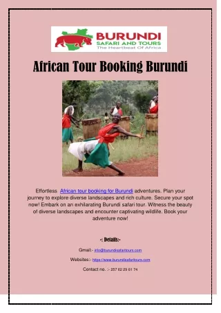 best burundi safari tours for families | Burundi Safari Tours