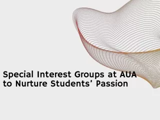 Special Interest Groups at AUA to Nurture Students’ Passion