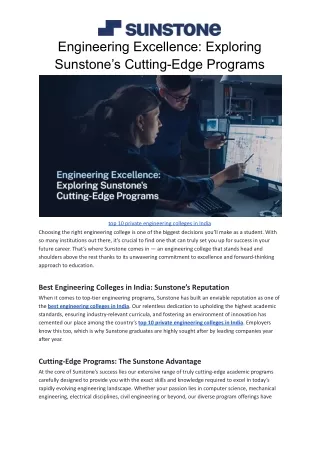 Engineering Excellence_ Exploring Sunstone’s Cutting-Edge Programs