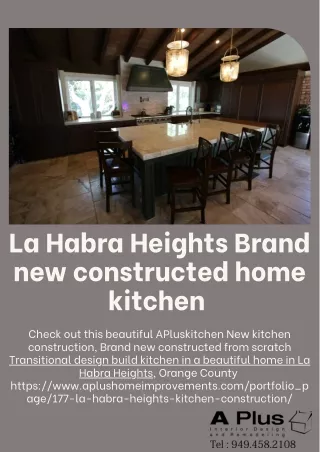 La Habra Heights Brand new constructed home kitchen