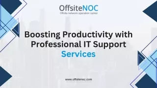 Boosting Productivity with Professional IT Support Services