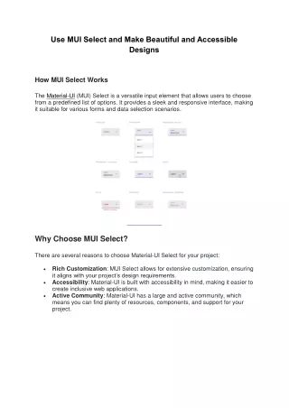 Use MUI Select and Make Beautiful and Accessible Designs