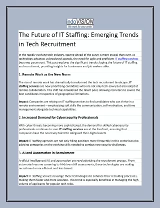 IT Staffing  Services