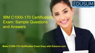 IBM C1000-170 Certification Exam: Sample Questions and Answers
