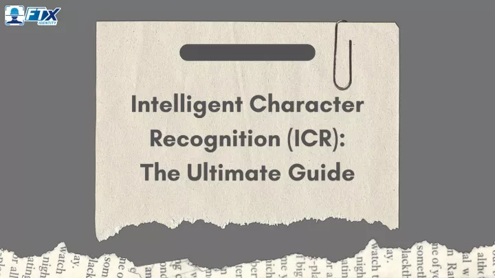 intelligent character recognition