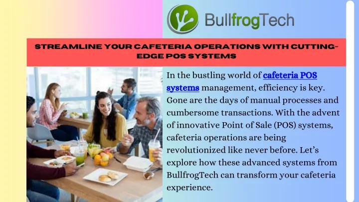 streamline your cafeteria operations with cutting