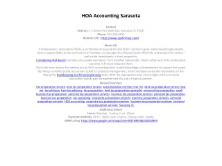 HOA Accounting Sarasota