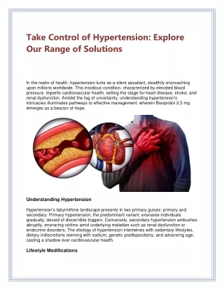 take control of hypertension explore our range