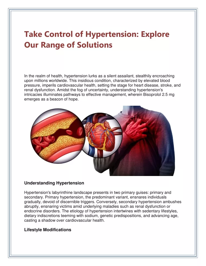 take control of hypertension explore our range