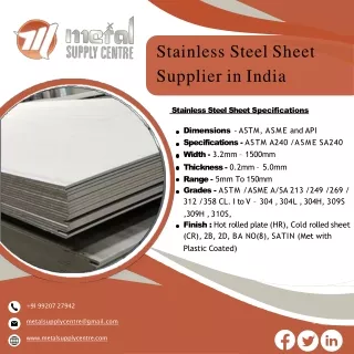 Stainless Steel Sheet | SS 301LN Sheet | SS 309 Sheet | SS 309s Sheet | SS 310s