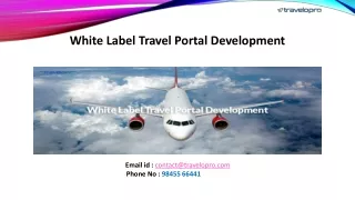 White Label Travel Portal Development