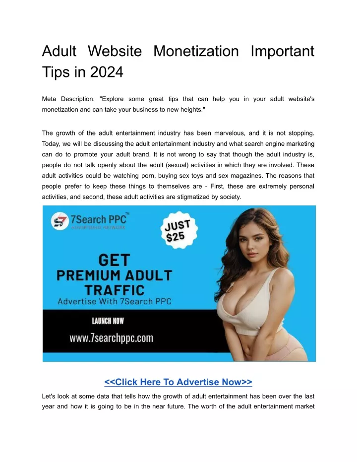 adult website monetization important tips in 2024