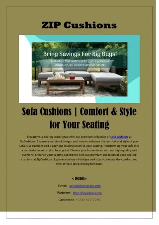 Back Cushions | Comfort & Support for Your Seating | ZipCushions