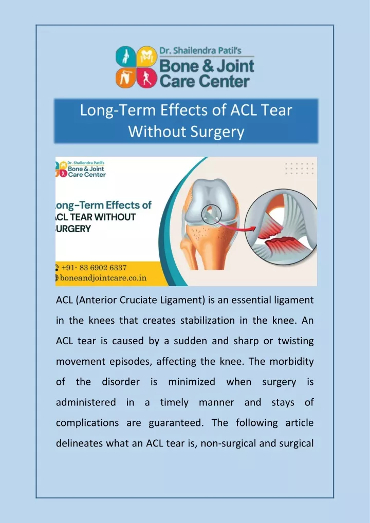 acl anterior cruciate ligament is an essential