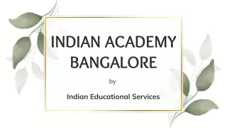 indian academy bangalore by
