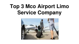 Top 3 Mco Airport Limo Service Company