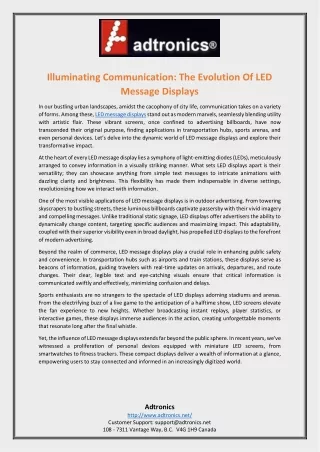 Illuminating Communication The Evolution Of LED Message Displays (1)