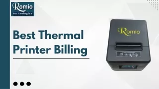 Best Thermal Printer For Billing - POS System | Romio Technologies