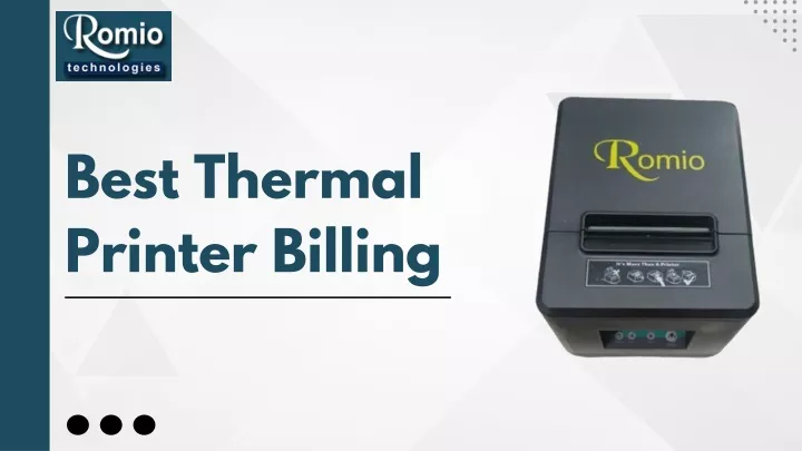 best thermal printer billing