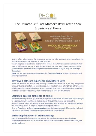 The Ultimate Self-Care Mother's Day: Create a Spa Experience at Home