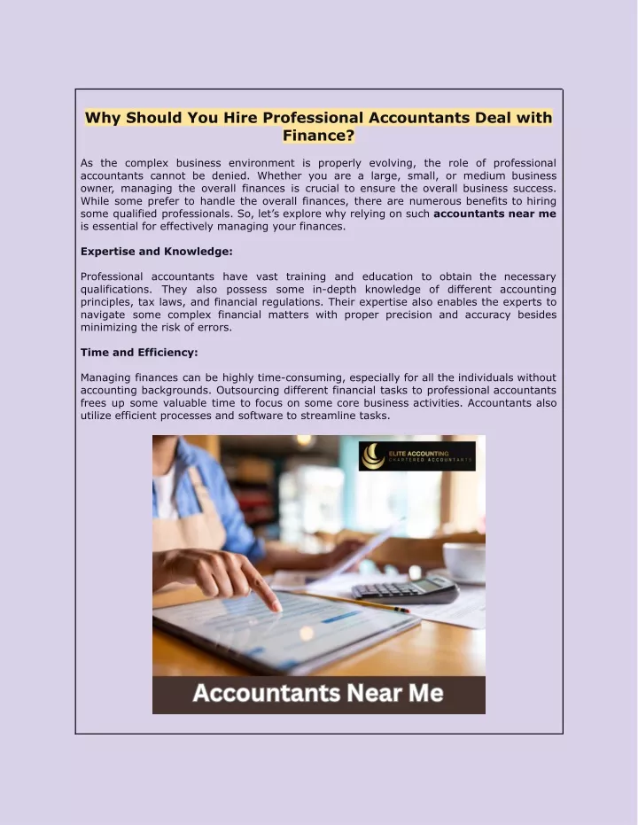 why should you hire professional accountants deal