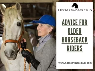Advice for Older Horseback Riders - Horse Owners Club