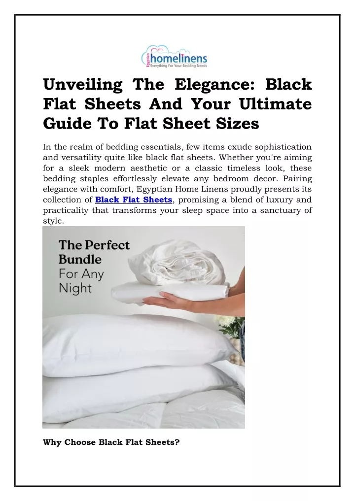 unveiling the elegance black flat sheets and your