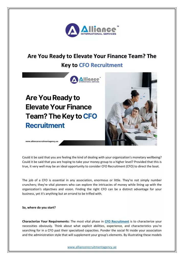 are you ready to elevate your finance team