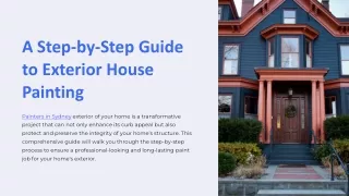 A Step-by-Step Guide to Exterior House Painting