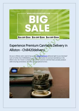 Experience Premium Cannabis Delivery in Alliston