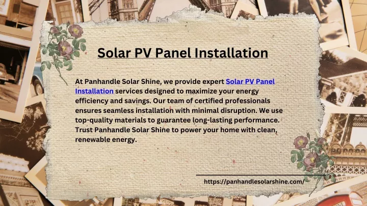 solar pv panel installation