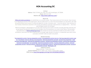 hoa accounting dc