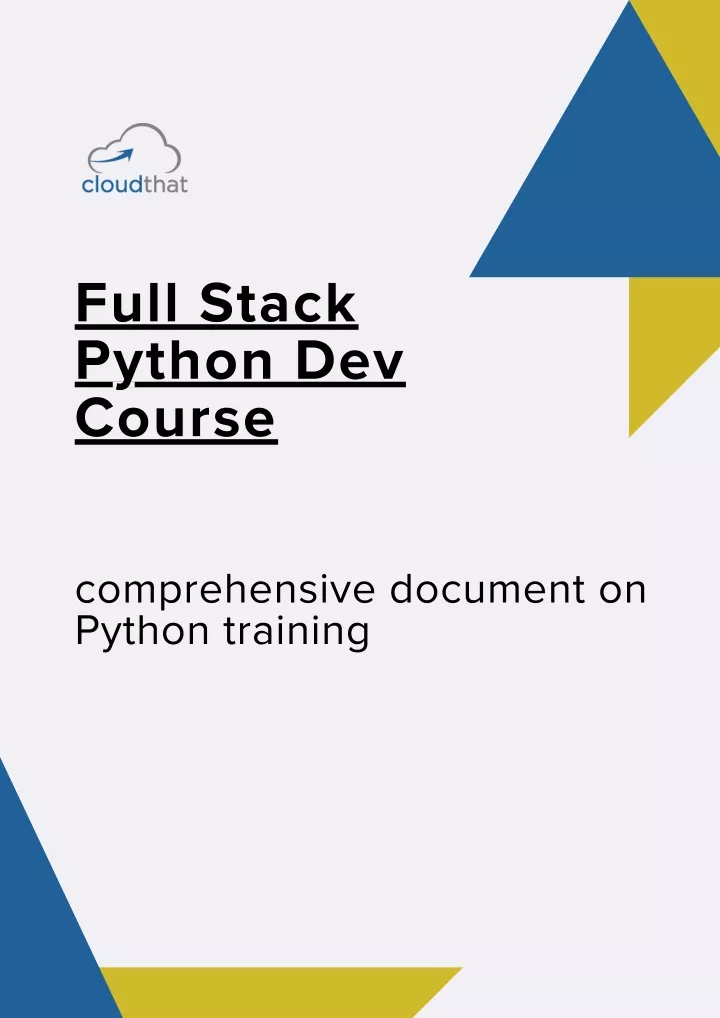 full stack python dev course